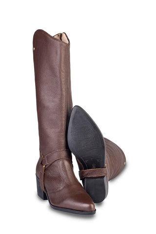 Bota de couro 2 em 1 montaria 003 - Enluaze - Bolsas, Mochilas e Acessórios em Couro Legítimo