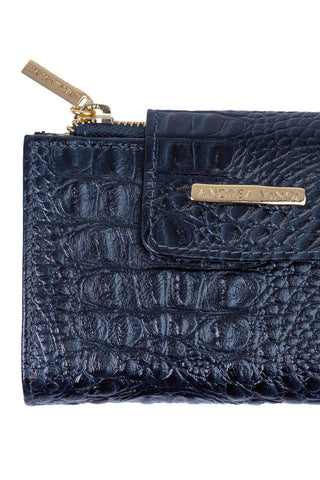 Carteira feminina de couro croco Lanna 10x15,5cm - Enluaze - Bolsas, Mochilas e Acessórios em Couro Legítimo