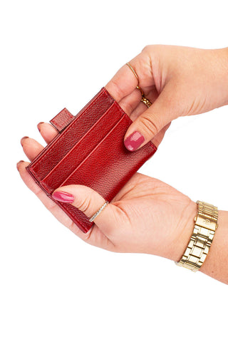 Porta cartões de couro liso Ianna 8x10cm - Enluaze - Bolsas, Mochilas e Acessórios em Couro Legítimo