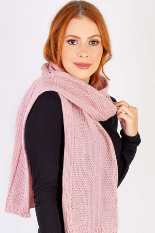 Cachecol feminino de malha tricô 50013 - Enluaze - Vestuário e Acessórios em Couro Legítimo