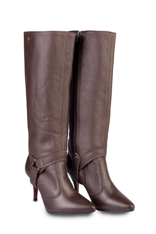 Bota de couro 2 em 1 salto fino 040 - Enluaze - Bolsas, Mochilas e Acessórios em Couro Legítimo