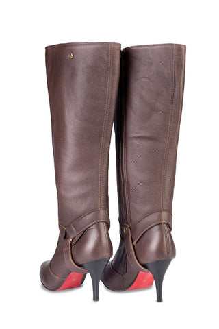 Bota de couro 2 em 1 salto fino 040 - Enluaze - Bolsas, Mochilas e Acessórios em Couro Legítimo