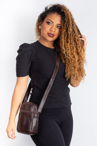 Bolsa shoulder bag de couro liso Pietra - Enluaze - Bolsas, Mochilas e Acessórios em Couro Legítimo
