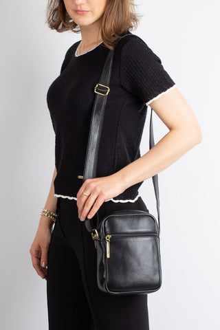 Bolsa shoulder bag de couro liso Pietra - Enluaze - Bolsas, Mochilas e Acessórios em Couro Legítimo