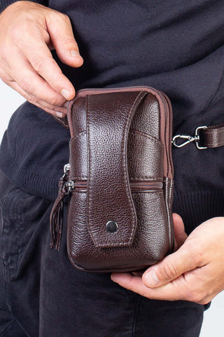 Bolsa shoulder bag 2 em 1 de couro Vinni - Enluaze - Bolsas, Mochilas e Acessórios em Couro Legítimo