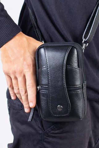 Bolsa shoulder bag 2 em 1 de couro Vinni - Enluaze - Bolsas, Mochilas e Acessórios em Couro Legítimo