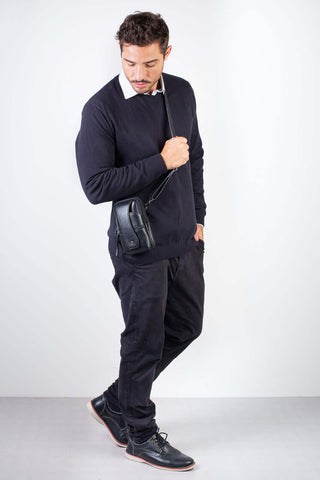 Bolsa shoulder bag 2 em 1 de couro Vinni - Enluaze - Bolsas, Mochilas e Acessórios em Couro Legítimo