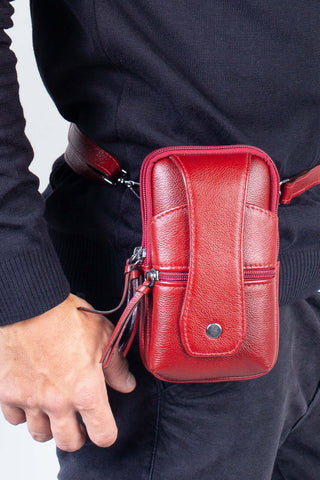 Bolsa shoulder bag 2 em 1 de couro Vinni - Enluaze - Bolsas, Mochilas e Acessórios em Couro Legítimo