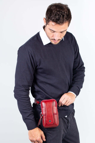 Bolsa shoulder bag 2 em 1 de couro Vinni - Enluaze - Bolsas, Mochilas e Acessórios em Couro Legítimo