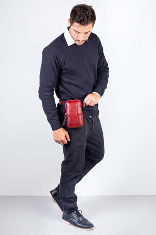 Bolsa shoulder bag 2 em 1 de couro Vinni - Enluaze - Bolsas, Mochilas e Acessórios em Couro Legítimo