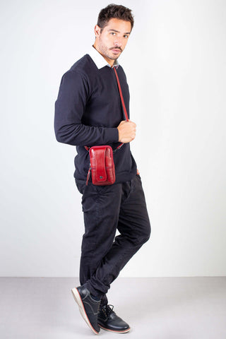 Bolsa shoulder bag 2 em 1 de couro Vinni - Enluaze - Bolsas, Mochilas e Acessórios em Couro Legítimo