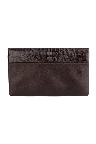 Clutch de couro croco Nikki - Enluaze - Bolsas, Mochilas e Acessórios em Couro Legítimo