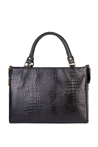 Pasta feminina de couro croco Esther - Enluaze - Bolsas, Mochilas e Acessórios em Couro Legítimo