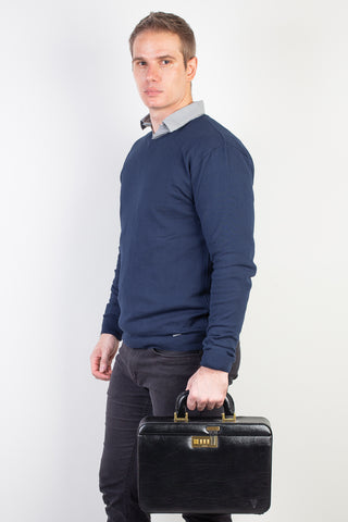 Maleta pequena em couro com segredo Doctor - Enluaze - Bolsas, Mochilas e Acessórios em Couro Legítimo