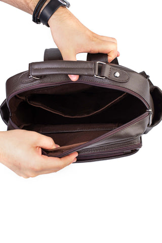 Mochila masculina de couro Lucca - Enluaze - Bolsas, Mochilas e Acessórios em Couro Legítimo