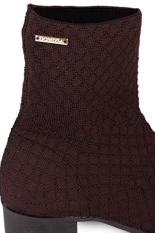 Bota de malha feminina com salto 2322 - Enluaze - Bolsas, Mochilas e Acessórios em Couro Legítimo