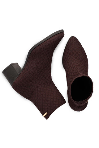 Bota de malha feminina com salto 2322 - Enluaze - Bolsas, Mochilas e Acessórios em Couro Legítimo