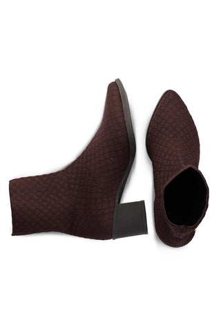 Bota de malha feminina com salto 2322 - Enluaze - Bolsas, Mochilas e Acessórios em Couro Legítimo