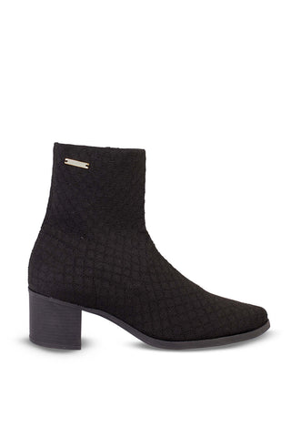 Bota de malha feminina com salto 2322 - Enluaze - Bolsas, Mochilas e Acessórios em Couro Legítimo