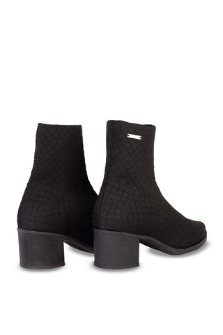 Bota de malha feminina com salto 2322 - Enluaze - Bolsas, Mochilas e Acessórios em Couro Legítimo