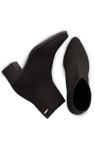 Bota de malha feminina com salto 2322 - Enluaze - Bolsas, Mochilas e Acessórios em Couro Legítimo