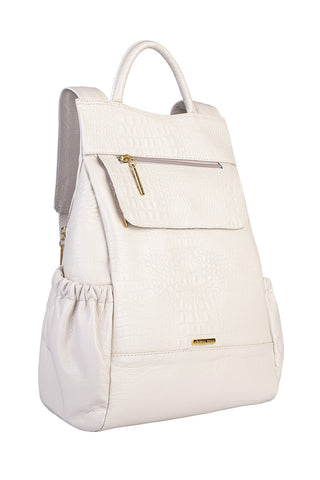 Mochila antifurto de couro croco Suelen - Enluaze - Bolsas, Mochilas e Acessórios em Couro Legítimo