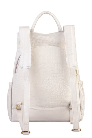 Mochila antifurto de couro croco Suelen - Enluaze - Bolsas, Mochilas e Acessórios em Couro Legítimo