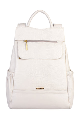 Mochila antifurto de couro croco Suelen - Enluaze - Bolsas, Mochilas e Acessórios em Couro Legítimo