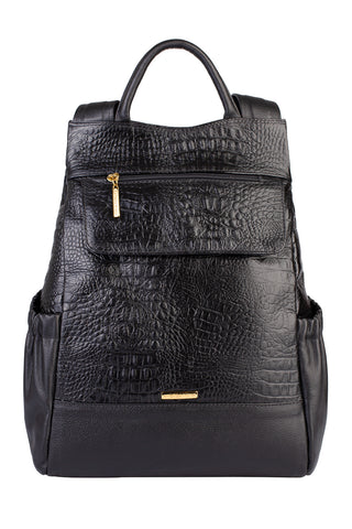 Mochila antifurto de couro croco Suelen - Enluaze - Bolsas, Mochilas e Acessórios em Couro Legítimo