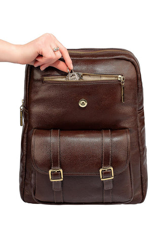 Mochila de couro liso Trip - Enluaze - Bolsas, Mochilas e Acessórios em Couro Legítimo