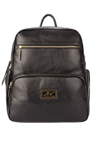 Mochila grande de couro liso Zooey - Enluaze - Bolsas, Mochilas e Acessórios em Couro Legítimo