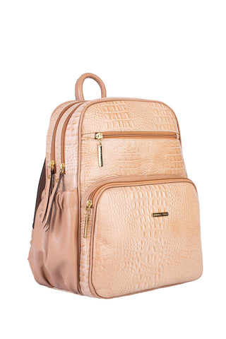 Mochila feminina de couro croco Zaya - Enluaze - Bolsas, Mochilas e Acessórios em Couro Legítimo