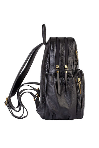 Mochila feminina de couro croco Zaya - Enluaze - Bolsas, Mochilas e Acessórios em Couro Legítimo