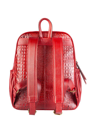 Mochila feminina de couro croco Zaya - Enluaze - Bolsas, Mochilas e Acessórios em Couro Legítimo