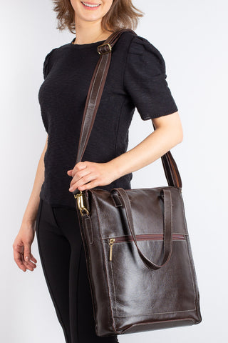 Bolsa/Pasta para notebook em couro liso Sandra - Enluaze - Bolsas, Mochilas e Acessórios em Couro Legítimo