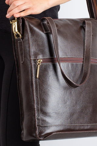 Bolsa/Pasta para notebook em couro liso Sandra - Enluaze - Bolsas, Mochilas e Acessórios em Couro Legítimo