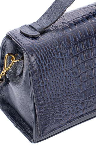 Bolsa pequena transversal de couro croco Deise - Enluaze - Bolsas, Mochilas e Acessórios em Couro Legítimo