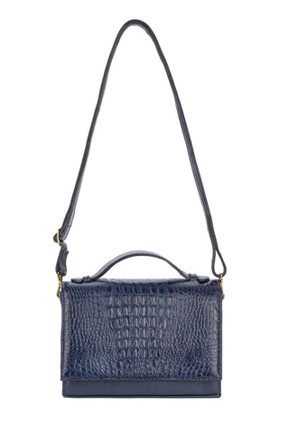 Bolsa pequena transversal de couro croco Deise - Enluaze - Bolsas, Mochilas e Acessórios em Couro Legítimo