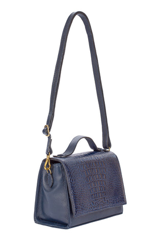 Bolsa pequena transversal de couro croco Deise - Enluaze - Bolsas, Mochilas e Acessórios em Couro Legítimo