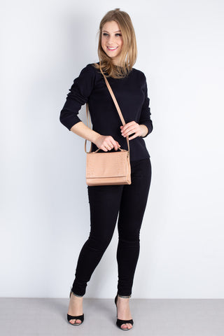 Bolsa pequena transversal de couro croco Deise - Enluaze - Bolsas, Mochilas e Acessórios em Couro Legítimo
