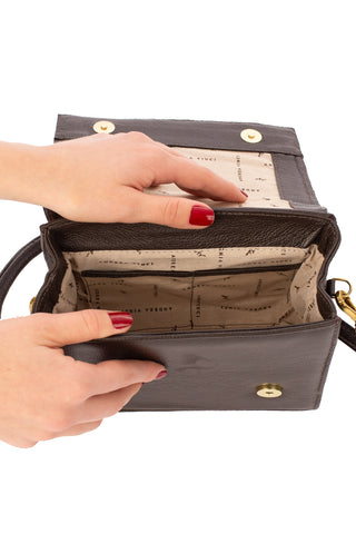 Bolsa pequena transversal de couro croco Deise - Enluaze - Bolsas, Mochilas e Acessórios em Couro Legítimo