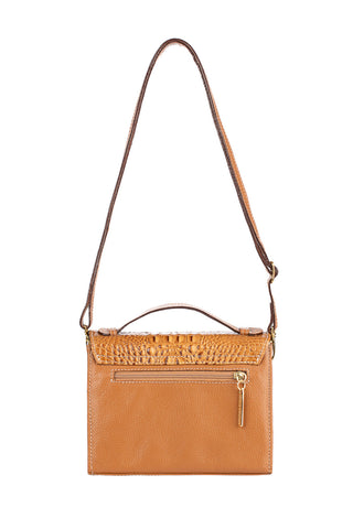 Bolsa pequena transversal de couro croco Deise - Enluaze - Bolsas, Mochilas e Acessórios em Couro Legítimo