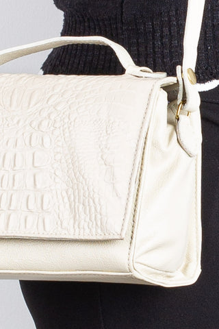 Bolsa pequena transversal de couro croco Deise - Enluaze - Bolsas, Mochilas e Acessórios em Couro Legítimo