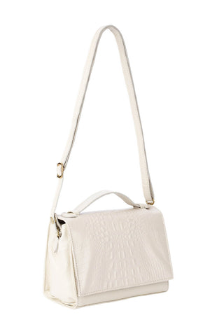 Bolsa pequena transversal de couro croco Deise - Enluaze - Bolsas, Mochilas e Acessórios em Couro Legítimo