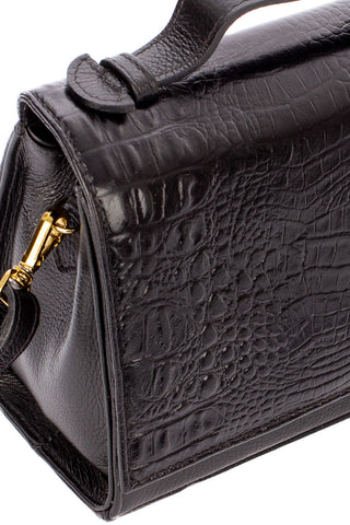 Bolsa pequena transversal de couro croco Deise - Enluaze - Bolsas, Mochilas e Acessórios em Couro Legítimo