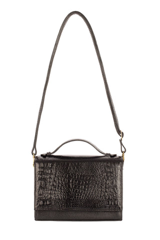 Bolsa pequena transversal de couro croco Deise - Enluaze - Bolsas, Mochilas e Acessórios em Couro Legítimo