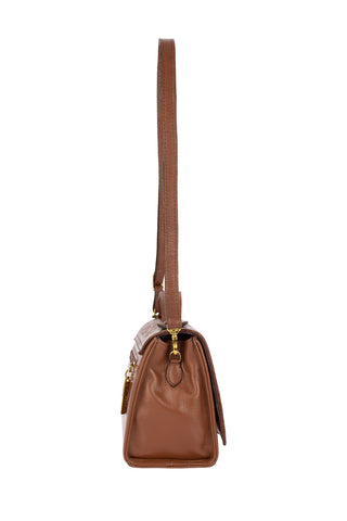 Bolsa pequena transversal de couro croco Deise - Enluaze - Bolsas, Mochilas e Acessórios em Couro Legítimo