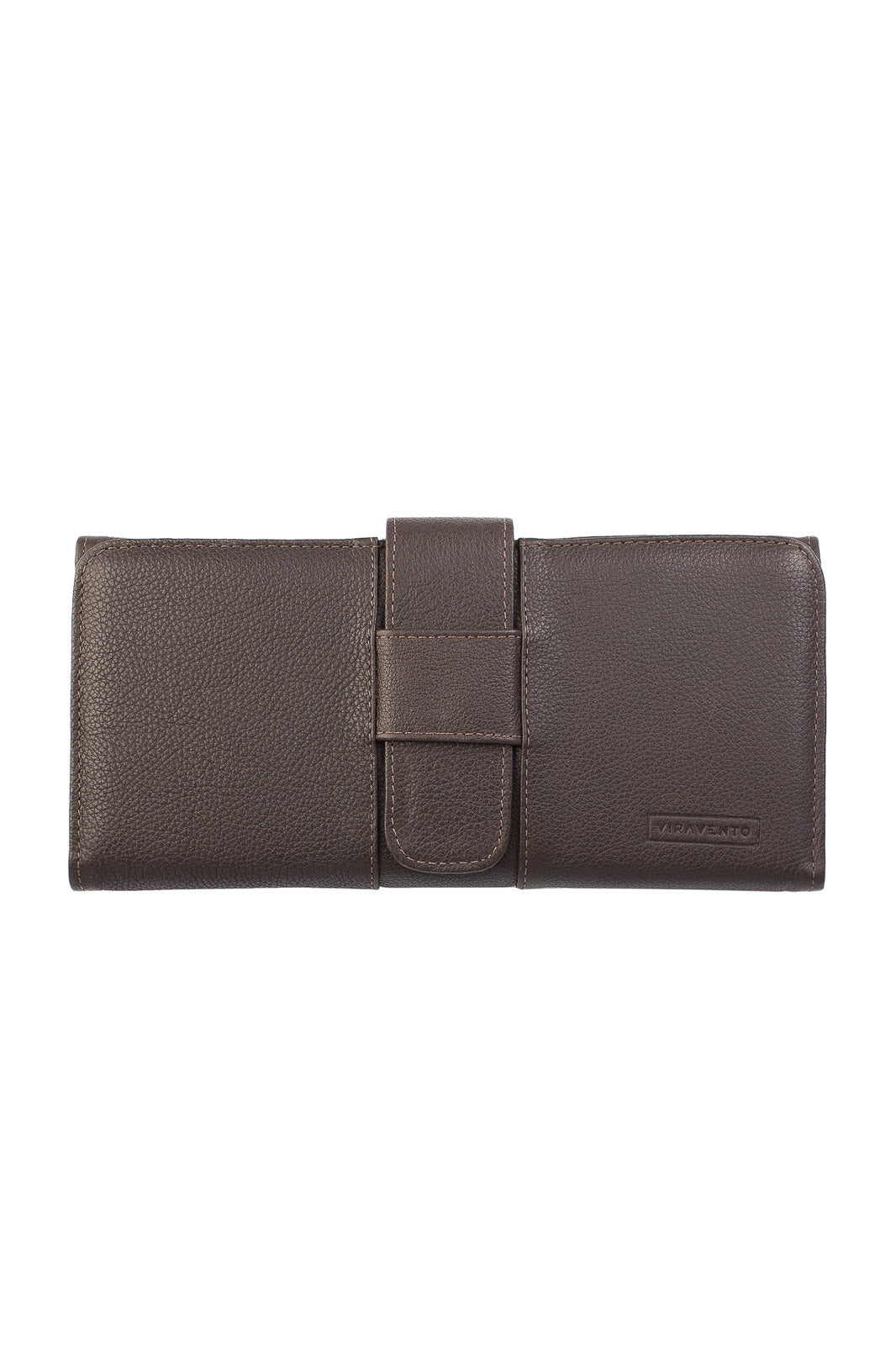 Carteira grande leva tudo unissex de couro floater 11x22cm
