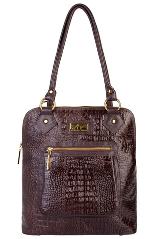 Bolsa mochila de couro croco Lívia - Enluaze - Bolsas, Mochilas e Acessórios em Couro Legítimo