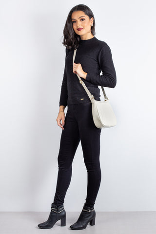 Bolsa transversal em couro liso Greice - Enluaze - Bolsas, Mochilas e Acessórios em Couro Legítimo